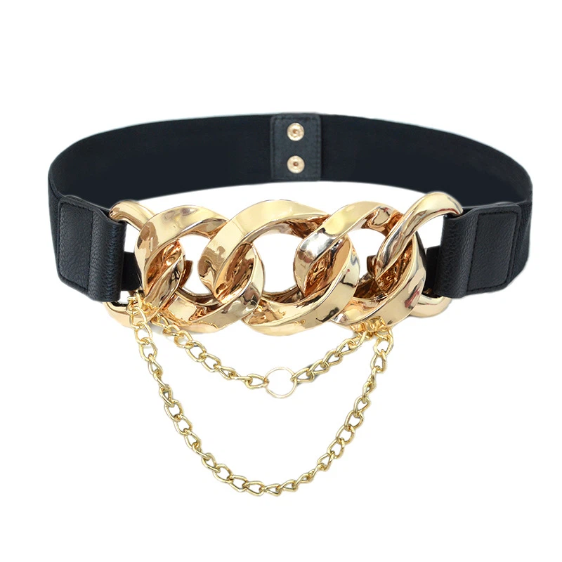 2-4cm Wide Gold Metal Belt